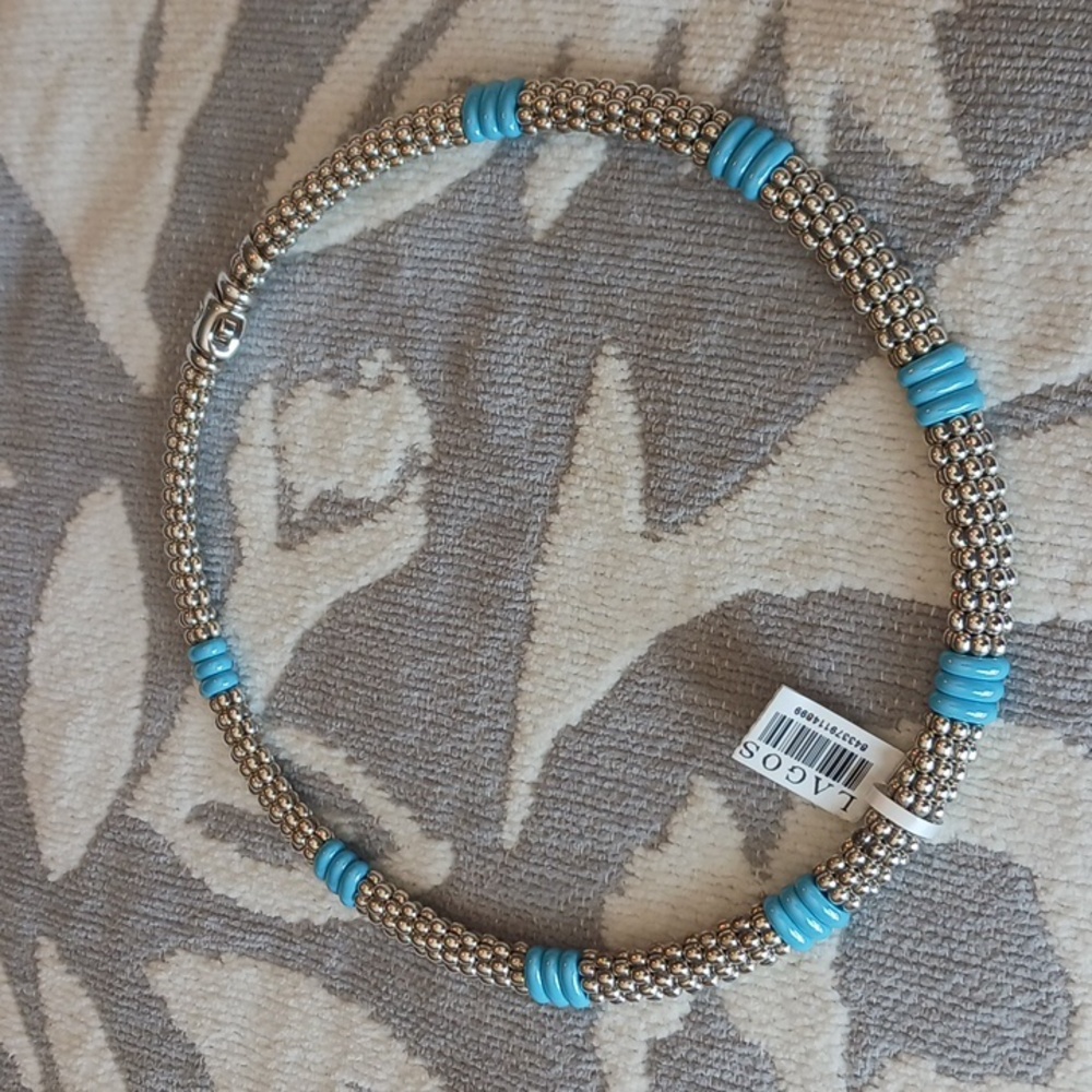 Lagos Blue Caviar Necklace, New With Tags